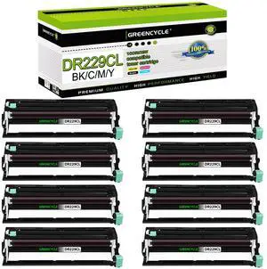greencycle 8 Pack DR229CL Drum Compatible Drum unit Replacement for Brother DR229 DR-229 Work with MFC-L3720CDW MFC-L3780CDW HL-L3220CDW HL-L3300CDW HL-L3295CDW Printer (Black,Yellow,Cyan,Magenta)