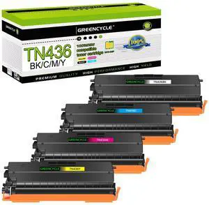 greencycle 4 Pack Compatible Toner Cartridge Replacement for Brother TN436 TN-436 TN433 TN431 for HL-L8360CDW HL-L8360CDWT MFC-L8900CDW HL-L8260CDW MFC-L8610CDW Printer(Black,Yellow,Cyan,Magenta)
