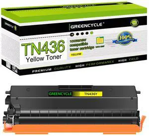 greencycle Yellow Compatible Toner Cartridge Replacement for Brother TN436 TN-436 TN436Y TN433 TN431 Work with HL-L8360CDW HL-L8360CDWT MFC-L8900CDW HL-L8260CDW MFC-L8610CDW Printer (1 Pack)