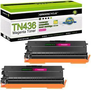 greencycle Magenta Compatible Toner Cartridge Replacement for Brother TN436 TN-436 TN436M TN433 TN431 Work with HL-L8360CDW HL-L8360CDWT MFC-L8900CDW HL-L8260CDW MFC-L8610CDW Printer (2 Pack)