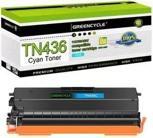 greencycle Cyan Compatible Toner Cartridge Replacement for Brother TN436 TN-436 TN436C TN433 TN431 Work with HL-L8360CDW HL-L8360CDWT MFC-L8900CDW HL-L8260CDW MFC-L8610CDW Printer (1 Pack)
