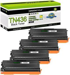 greencycle Black Compatible Toner Cartridge Replacement for Brother TN436 TN-436 TN436BK TN433 TN431 Work with HL-L8360CDW HL-L8360CDWT MFC-L8900CDW HL-L8260CDW MFC-L8610CDW Printer (4 Pack)