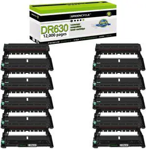 greencycle Drum Unit Replacement for Brother DR630 DR-630 Work with HL-L2340DW L2360DW L2300D L2380DW L2740DW DCP-L2540DW L2520DW L2320D MFC-L2740DW L2705DW L2700DW (10 Pack, no toner)