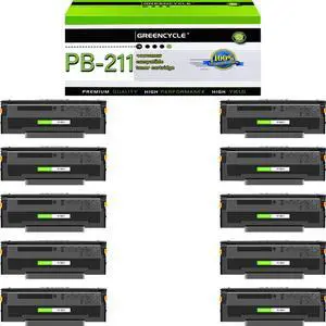 greencycle PB-211 Replacement Compatible for Pantum PB211 PB-211E PB211EV Black Toner Cartridge use for P2500W P2200 M6500NW M6550NW M6600NW P2502W M6552NW M6602NW Printer Ink Cartridge (10PCS)