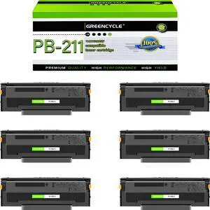 greencycle PB-211 Replacement Compatible for Pantum PB211 PB-211E PB211EV Black Toner Cartridge use for P2500W P2200 M6500NW M6550NW M6600NW P2502W M6552NW M6602NW Printer Ink Cartridge (6PCS)