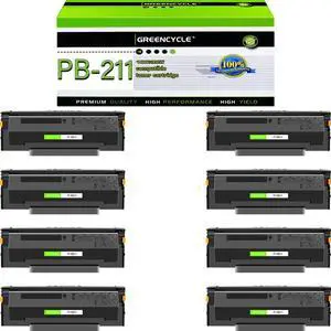 greencycle PB-211 Replacement Compatible for Pantum PB211 PB-211E PB211EV Black Toner Cartridge use for P2500W P2200 M6500NW M6550NW M6600NW P2502W M6552NW M6602NW Printer Ink Cartridge (8PCS)