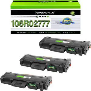 greencycle 106R02777 Toner Cartridge Replacement Compatible for Xerox 106R02777 Black Toner Cartridge WorkCentre 3215 3215NI 3225 3225DNI Phaser 3260 3260DI 3260DNI 3052 Ink Cartridge (3PCS)