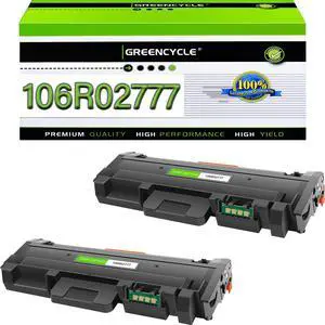 greencycle 106R02777 Toner Cartridge Replacement Compatible for Xerox 106R02777 Black Toner Cartridge WorkCentre 3215 3215NI 3225 3225DNI Phaser 3260 3260DI 3260DNI 3052 Ink Cartridge (2PCS)