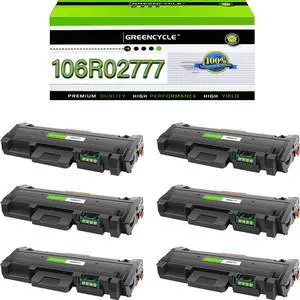 greencycle 106R02777 Toner Cartridge Replacement Compatible for Xerox 106R02777 Black Toner Cartridge WorkCentre 3215 3215NI 3225 3225DNI Phaser 3260 3260DI 3260DNI 3052 Ink Cartridge (6PCS)
