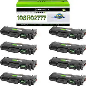 greencycle 106R02777 Toner Cartridge Replacement Compatible for Xerox 106R02777 Black Toner Cartridge WorkCentre 3215 3215NI 3225 3225DNI Phaser 3260 3260DI 3260DNI 3052 Ink Cartridge (8PCS)