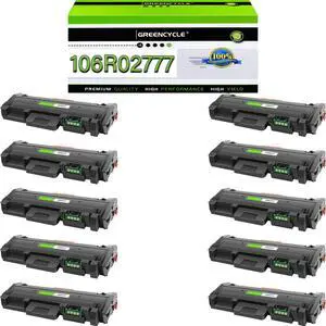greencycle 106R02777 Toner Cartridge Replacement Compatible for Xerox 106R02777 Black Toner Cartridge WorkCentre 3215 3215NI 3225 3225DNI Phaser 3260 3260DI 3260DNI 3052 Ink Cartridge (10PCS)