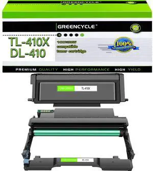 GREENCYCLE 1-Pack TL-410X Compatible Toner Cartridge & 1-Pack DL-410 Drum Replacement for Pantum TL-410H Toner & DL410 Drum Use for M6702DW M6800FDW M7102DN M7202FDW P3012DW P3302DW(1Toner + 1Drum)
