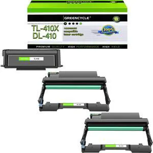 GREENCYCLE 1-Pack TL-410X Compatible Toner Cartridge & 2-Pack DL-410 Drum Replacement for Pantum TL-410H Toner & DL410 Drum Use for M6702DW M6800FDW M7102DN M7202FDW P3012DW P3302DW(1Toner + 2Drum)