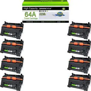 greencycle CC364A Toner Cartridge Replacement Compatible for HP 64A Black Toner Cartridge Laserjet P4014 P4014dn P4014n P4015 P4015dn P4015n P4015tn P4015x P4515 P4515n P4515tn (8PCS)
