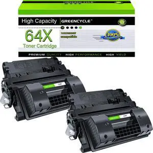 greencycle CC364X Toner Cartridge Replacement Compatible for HP 64X Black Toner Cartridge Laserjet P4015dn P4015n P4015tn P4015x P4515n P4515tn P4515(2Pack)