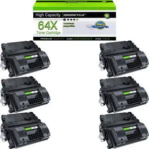 greencycle CC364X Toner Cartridge Replacement Compatible for HP 64X Black Toner Cartridge Laserjet P4015dn P4015n P4015tn P4015x P4515n P4515tn P4515(6Pack)