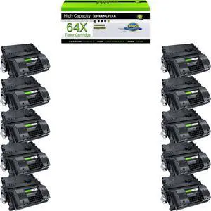 greencycle CC364X Toner Cartridge Replacement Compatible for HP 64X Black Toner Cartridge Laserjet P4015dn P4015n P4015tn P4015x P4515n P4515tn P4515(10Pack)