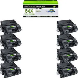 greencycle CC364X Toner Cartridge Replacement Compatible for HP 64X Black Toner Cartridge Laserjet P4015dn P4015n P4015tn P4015x P4515n P4515tn P4515(8Pack)