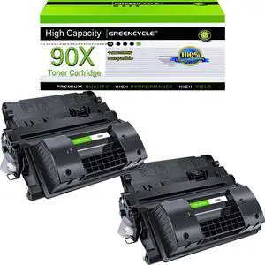 greencycle 2 Pack Compatible for CE390X 90X Black Toner Cartridge Replacement for Laserjet Enterprise M602n M603n M603xh Series Printer