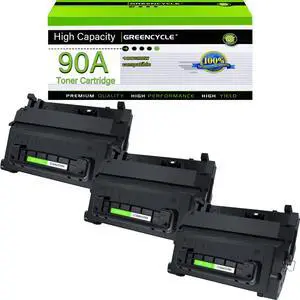 GREENCYCLE CE390A 90A Toner Cartridge Replacement Compatible for HP Laserjet M4555f M4555fskm M4555h Laserjet Enterprise M603dn M603n M603xh M602n M602x Series Printers (Black, 3 Pack)