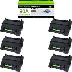 greencycle CE390A Toner Cartridge Replacement Compatible for HP 90A Black Toner Cartridge Laserjet Enterprise 600 M601 M602,M603 Series Laserjet Enterprise M4555 MFP Series(6Pack)