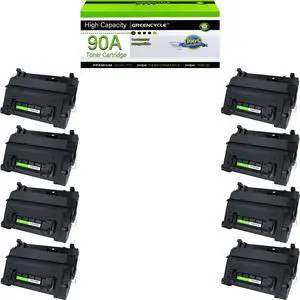 GREENCYCLE CE390A 90A Toner Cartridge Replacement Compatible for HP Laserjet M4555f M4555fskm M4555h Laserjet Enterprise M603dn M603n M603xh M602n M602x Series Printers (Black, 8 Pack)