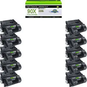 greencycle 10 Pack Compatible for CE390X 90X Black Toner Cartridge Replacement for Laserjet Enterprise M602n M603n M603xh Series Printer
