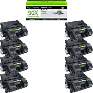 greencycle 8 Pack Compatible for CE390X 90X Black Toner Cartridge Replacement for Laserjet Enterprise M602n M603n M603xh Series Printer