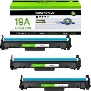 greencycle 19A Compatible Replacement for HP 19A Drum Unit CF219A Drum Kit use for Laser jet Pro M130fw M130nw M130fn M130a M102w M102a Printer (Black, 3-Pack)