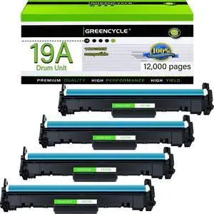 greencycle 19A Compatible Replacement for HP 19A Drum Unit CF219A Drum Kit use for Laser jet Pro M130fw M130nw M130fn M130a M102w M102a Printer (Black, 4-Pack)