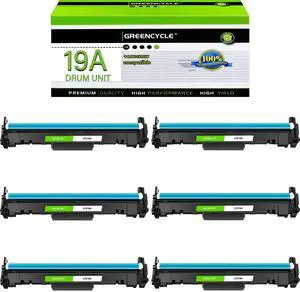 greencycle 19A Compatible Replacement for HP 19A Drum Unit CF219A Drum Kit use for Laser jet Pro M130fw M130nw M130fn M130a M102w M102a Printer (Black, 6-Pack)