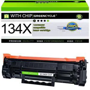 greencycle 134X with Chip Cartridge Replacement Compatible for HP 134X Black Toner Cartridge W1340X Work with Laser Jet M209dw M234dw M234sdn M234sdw Printer Ink Cartridge(1PCS,with Chip)