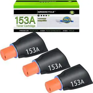 GREENCYCLE W1530A Compatible Toner Cartridge Replacement for HP W1530A 153A Toner Cartridge use for Laser jet Tank 1504 1504w 2504 2504dw MFP 2604dw 2606 2606dw Printer(3 Pack,Black)