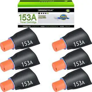 GREENCYCLE W1530A Compatible Toner Cartridge Replacement for HP W1530A 153A Toner Cartridge use for Laser jet Tank 1504 1504w 2504 2504dw MFP 2604dw 2606 2606dw Printer(6 Pack,Black)