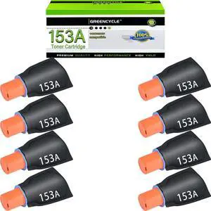 GREENCYCLE W1530A Compatible Toner Cartridge Replacement for HP W1530A 153A Toner Cartridge use for Laser jet Tank 1504 1504w 2504 2504dw MFP 2604dw 2606 2606dw Printer(8 Pack,Black)