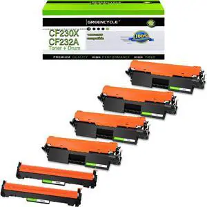 GREENCYCLE Compatible Toner Cartridge & Drum Replacement for HP CF230X Toner & CF232A Drum Cartridge Use for Laser jet Pro MFP M227fdw M227fdn M227sdn M203dn M203dw M203d(30X 4Toner + 32A 2Drum)