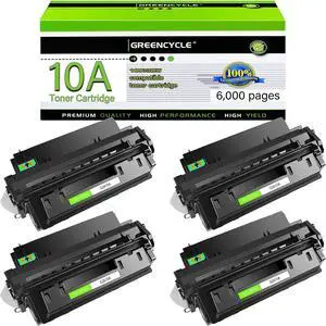 GREENCYCLE High-yield Compatible Toner Cartridge Replacement for HP 10A Q2610A work with Laser Jet 2300 2300L 2300n 2300d 2300dn 2300dtn Printer (Black,4-Pack)