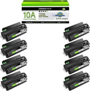 GREENCYCLE High-yield Compatible Toner Cartridge Replacement for HP 10A Q2610A work with Laser Jet 2300 2300L 2300n 2300d 2300dn 2300dtn Printer (Black,8-Pack)
