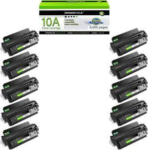 GREENCYCLE High-yield Compatible Toner Cartridge Replacement for HP 10A Q2610A work with Laser Jet 2300 2300L 2300n 2300d 2300dn 2300dtn Printer (Black,10-Pack)
