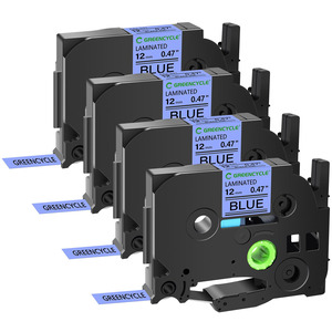 4-Pack TZ221 Black On White Label Tape For Brother P-Touch PT-1170S – 9mm/3/8" X 8m – Superink Compatible
