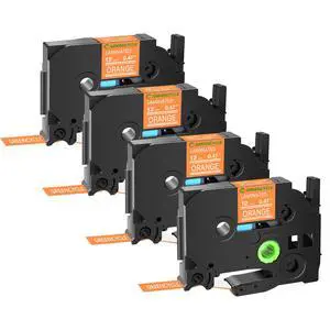 GREENCYCLE TZe-635 12mm 0.47 Laminated Orange Tape Compatible for Brother P-Touch White on Orange TZ-635 TZe635 1/2 inch TZe TZ Tape for Ptouch PT-D210 D220 H110 H100, 4 Pack GREENCYCLE TZe-635 12mm 0.47 Laminated Orange Tape Compatible for Brother P-Touch White on Orange TZ-635 TZe635 1/2 inch TZe TZ Tape for Ptouch PT-D210 D220 H110 H100, 4 Pack