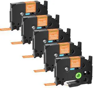 GREENCYCLE TZe-635 12mm 0.47 Laminated Orange Tape Compatible for Brother P-Touch White on Orange TZ-635 TZe635 1/2 inch TZe TZ Tape for Ptouch PT-D210 D220 H110 H100, 5 Pack GREENCYCLE TZe-635 12mm 0.47 Laminated Orange Tape Compatible for Brother P-Touch White on Orange TZ-635 TZe635 1/2 inch TZe TZ Tape for Ptouch PT-D210 D220 H110 H100, 5 Pack