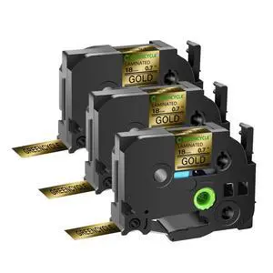 GREENCYCLE TZe-841 18mm 0.7 Laminated Gold Tape Compatible for Brother P-Touch Black on Gold TZ-841 TZe841 3/4 inch TZe TZ Tape for Ptouch PTD410 PTD400 PTD610BT PTD600, 3 Pack GREENCYCLE TZe-841 18mm 0.7 Laminated Gold Tape Compatible for Brother P-Touch Black on Gold TZ-841 TZe841 3/4 inch TZe TZ Tape for Ptouch PTD410 PTD400 PTD610BT PTD600, 3 Pack