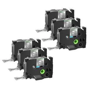 GREENCYCLE TZe-951 24mm 0.94 Laminated Silver Tape Compatible for Brother P-Touch Black on Silver TZ-951 TZe951 1 inch TZe TZ Tape for Ptouch PT-D600 PT-D610BT PT-P700 PT-P710BT, 6 Pack GREENCYCLE TZe-951 24mm 0.94 Laminated Silver Tape Compatible for Brother P-Touch Black on Silver TZ-951 TZe951 1 inch TZe TZ Tape for Ptouch PT-D600 PT-D610BT PT-P700 PT-P710BT, 6 Pack