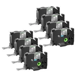 GREENCYCLE TZe-951 24mm 0.94 Laminated Silver Tape Compatible for Brother P-Touch Black on Silver TZ-951 TZe951 1 inch TZe TZ Tape for Ptouch PT-D600 PT-D610BT PT-P700 PT-P710BT, 8 Pack GREENCYCLE TZe-951 24mm 0.94 Laminated Silver Tape Compatible for Brother P-Touch Black on Silver TZ-951 TZe951 1 inch TZe TZ Tape for Ptouch PT-D600 PT-D610BT PT-P700 PT-P710BT, 8 Pack