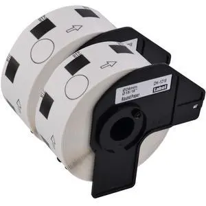 GREENCYCLE 2 Roll DK-1218 DK1218 Die-Cut Round Paper Labels Diameter 1" (0.94" Dia) Compatible for Brother QL-500, QL-570, QL-1050, 1000 Labels/Roll,with Cartridge Frames GREENCYCLE 2 Roll DK-1218 DK1218 Die-Cut Round Paper Labels Diameter 1" (0.94" Dia) Compatible for Brother QL-500, QL-570, QL-1050, 1000 Labels/Roll,with Cartridge Frames