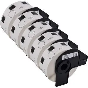 GREENCYCLE 5 Roll DK-1218 DK1218 Die-Cut Round Paper Labels Diameter 1" (0.94" Dia) Compatible for Brother QL-500, QL-570, QL-1050, 1000 Labels/Roll,with Cartridge Frames GREENCYCLE 5 Roll DK-1218 DK1218 Die-Cut Round Paper Labels Diameter 1" (0.94" Dia) Compatible for Brother QL-500, QL-570, QL-1050, 1000 Labels/Roll,with Cartridge Frames