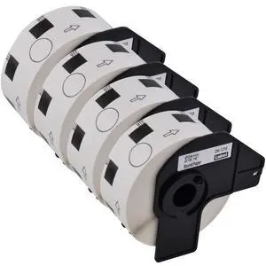 GREENCYCLE 4 Roll DK-1218 DK1218 Die-Cut Round Paper Labels Diameter 1" (0.94" Dia) Compatible for Brother QL-500, QL-570, QL-1050, 1000 Labels/Roll,with Cartridge Frames GREENCYCLE 4 Roll DK-1218 DK1218 Die-Cut Round Paper Labels Diameter 1" (0.94" Dia) Compatible for Brother QL-500, QL-570, QL-1050, 1000 Labels/Roll,with Cartridge Frames
