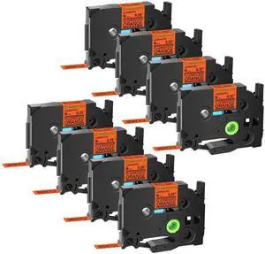 GREENCYCLE Compatible for Brother P-Touch Label Tape TZe-B21 9mm 0.35" Laminated Fluorescent Orange TZeB21 TZ-B21 TZe TZ 3/8 inch Black on Orange Label Tape, 8 Pack GREENCYCLE Compatible for Brother P-Touch Label Tape TZe-B21 9mm 0.35" Laminated Fluorescent Orange TZeB21 TZ-B21 TZe TZ 3/8 inch Black on Orange Label Tape, 8 Pack