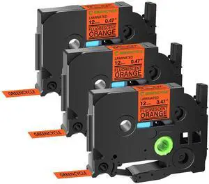 GREENCYCLE Compatible for Brother P-Touch Label Tape TZe-B21 9mm 0.35" Laminated Fluorescent Orange TZeB21 TZ-B21 TZe TZ 3/8 inch Black on Orange Label Tape, 3 Pack GREENCYCLE Compatible for Brother P-Touch Label Tape TZe-B21 9mm 0.35" Laminated Fluorescent Orange TZeB21 TZ-B21 TZe TZ 3/8 inch Black on Orange Label Tape, 3 Pack